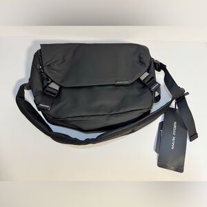 Mark Ryden Harvey Leather Waterproof Multifunctional Messenger Bag Black Mens